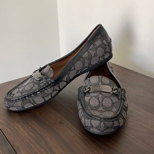 Coach black loafers